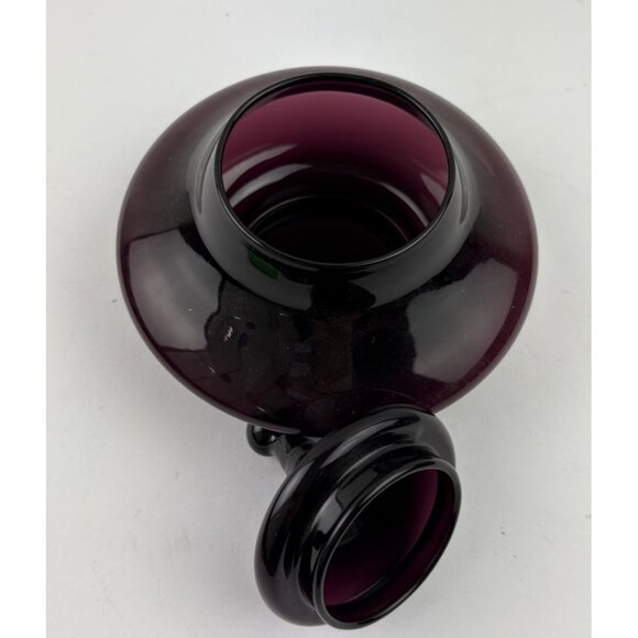 *Vintage Circus Tent Apothecary Lidded Glass Jar Purple Amethyst Collectible - Picture 5 of 5